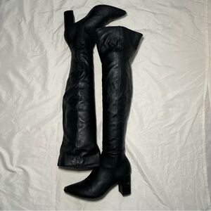 AKIRA Black Over-the-Knee Boots